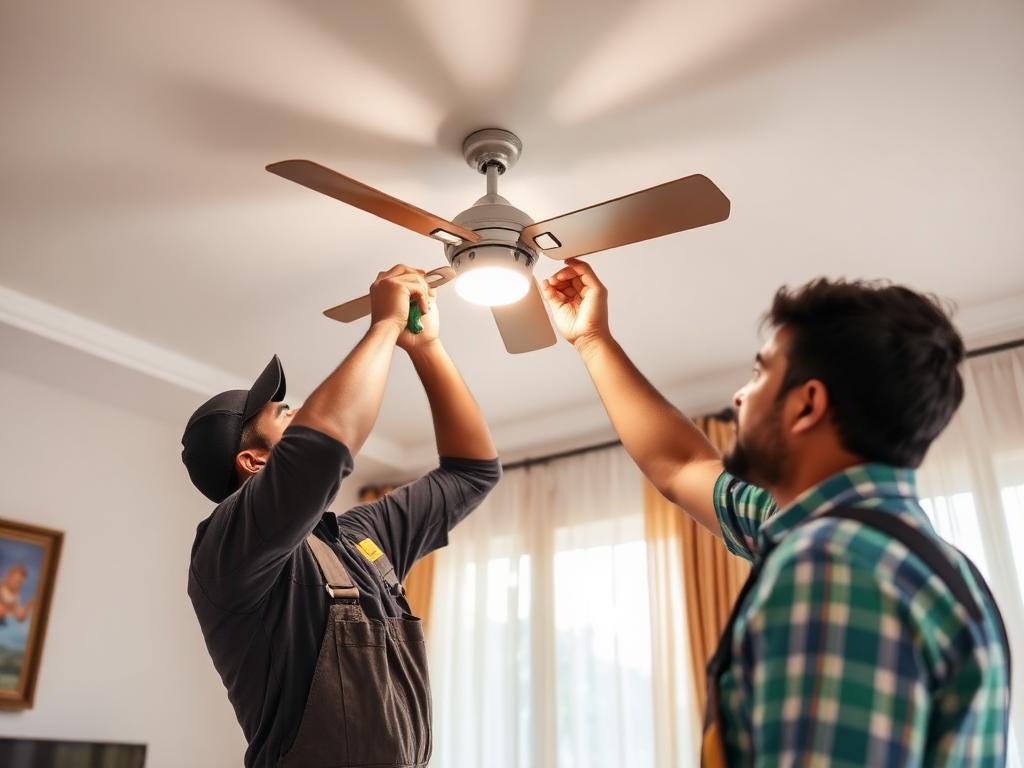 Fan & light installation